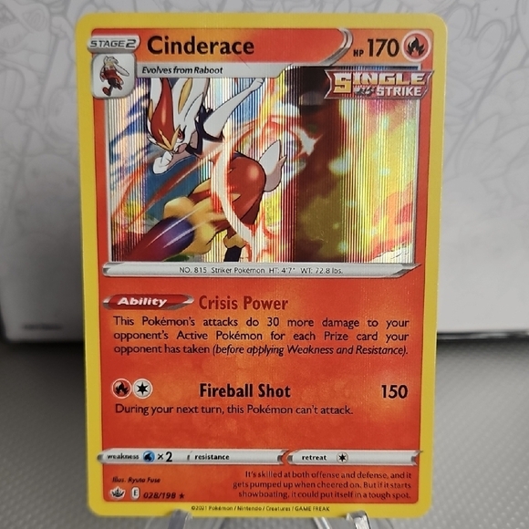 Pokemon Other - Cinderace Pokémon Card 028/198